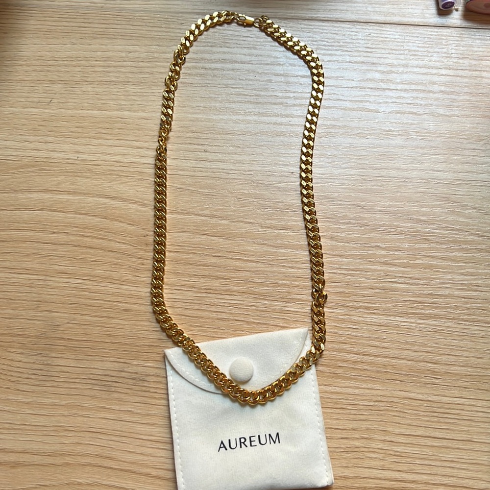 24k Gold vermil chunky necklace